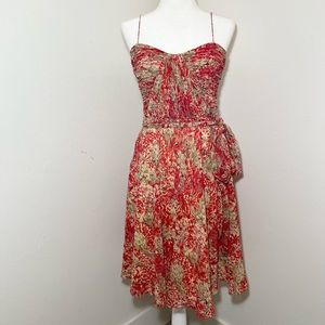Lauren Ralph Lauren Red Floral Dress Size 6